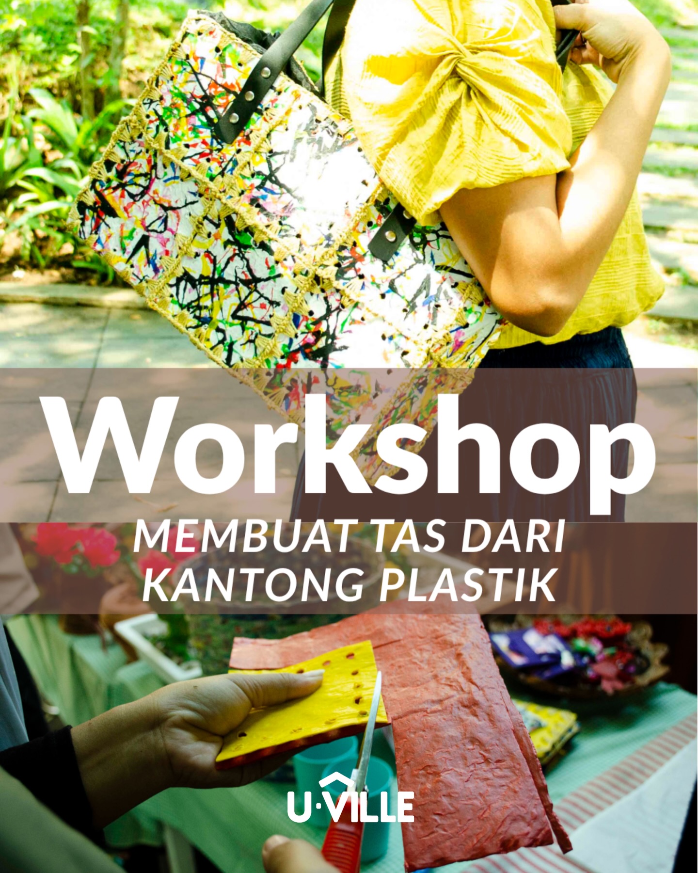 Workshop membuat tas dari kantong plastik